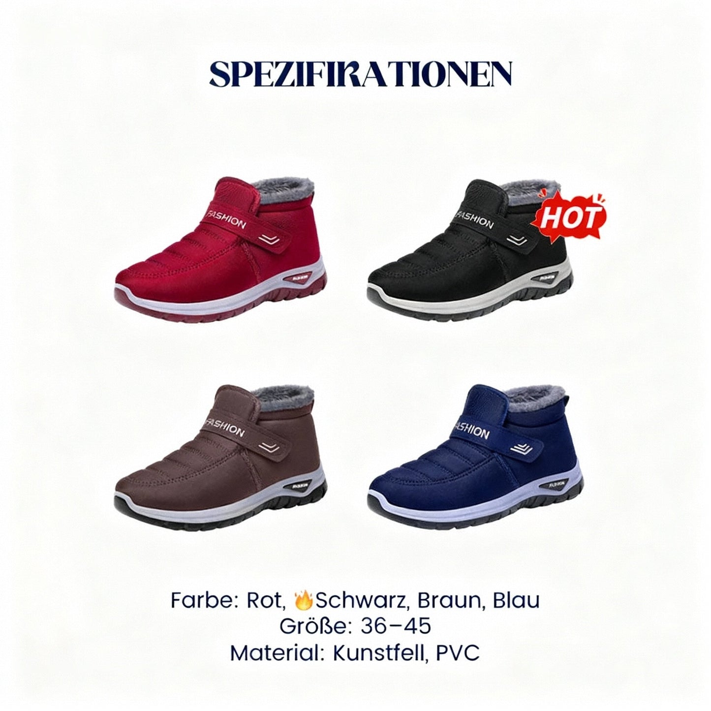 💥LETZTER TAG DES SALE 50 % RABATT💥Rutschfeste, warme Winter-Sneaker zum Hineinschlüpfen