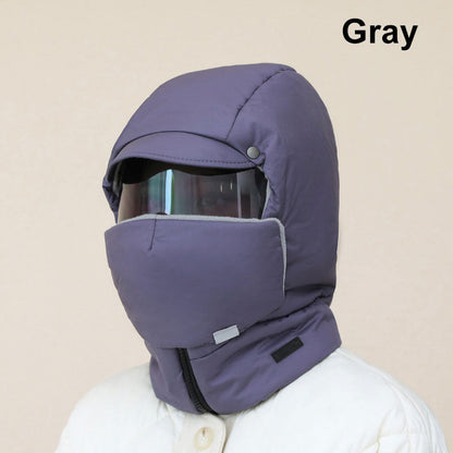 Winddichte Vollgesichts-Outdoor-Reitmaske mit Brille